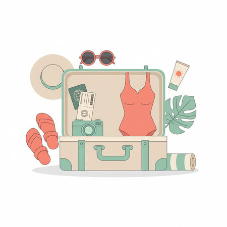 Cozy Scandinavian style living room interior illustration in soft neutral vector palette.のイラスト素材