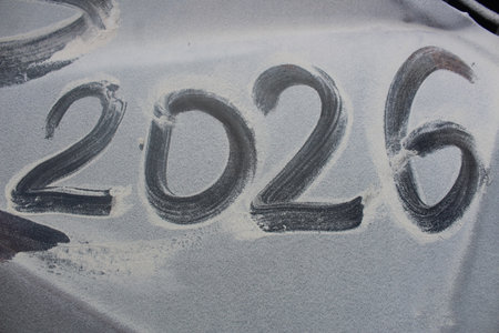 2026 Numbers New Year symbol of the year 2026.の写真素材