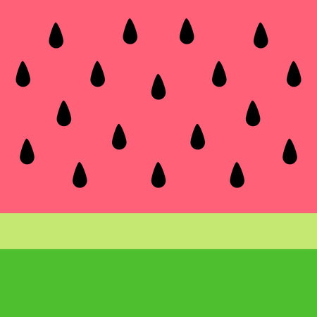 Watermelon vector background. Summer watermelon simple background for banner, card or poster.