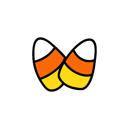 Vector Illustration Keywords: Halloween candy corn, isolated.のイラスト素材