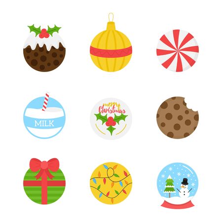 Vector Illustration Keywords: Winter, Seasonal, Holiday, Festive Xmas Things. Isolated cartoon graphic.のイラスト素材