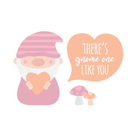 There is gnome one like you vector illustrationのイラスト素材