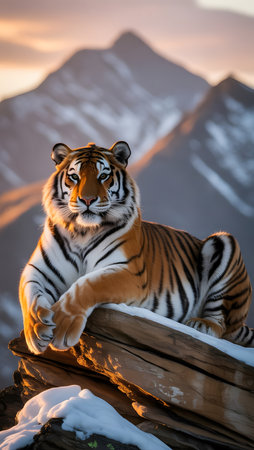 Siberian Tiger (Panthera tigris altaica)の素材
