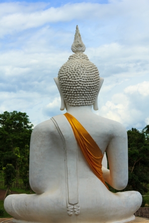 white buddha of the thaiの写真素材