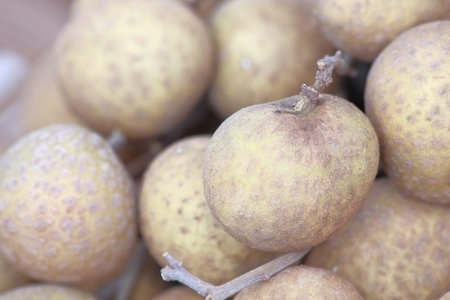 Longan fruit is delicious at street food and fruit market in Thailand