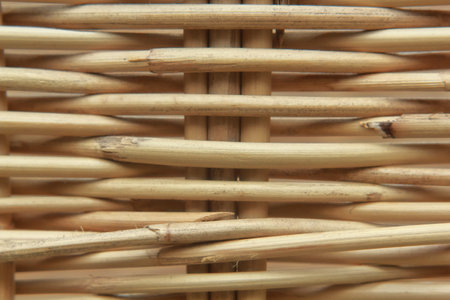 Close up of wicker basket texture background. Wicker basket.