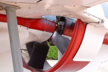 close up old plane engineの写真素材