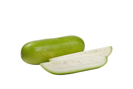 winter melon slice isolated on white backgroundの写真素材