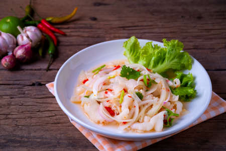 Chicken Feet Spicy Salad ,Thai style foodの写真素材