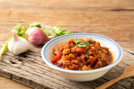 Nam Prik Ong (Northern thai meat and tomato spicy dip)の写真素材