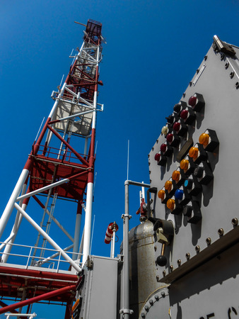 Communication Tower with control panel の写真素材