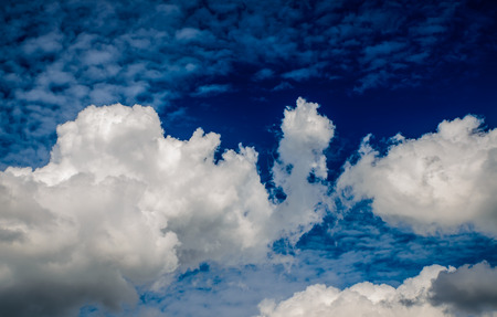 Blue sky with clouds の写真素材