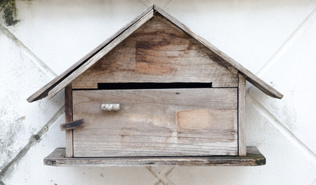 Wooden post boxの写真素材