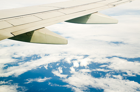Air plane wingの写真素材