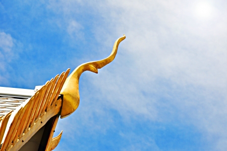 Gable apex of Thai templeの写真素材