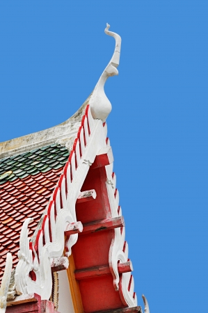 Gable of Thai templeの写真素材