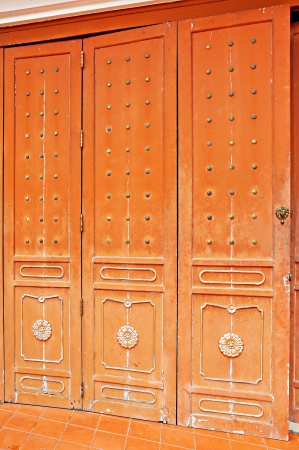 Old Asian style doorsの写真素材
