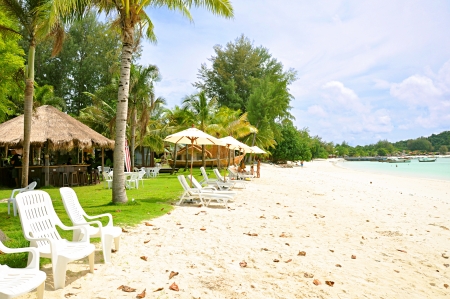 Beautiful resort on the islandの写真素材