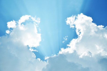 Beautiful sky view with sunlightの写真素材