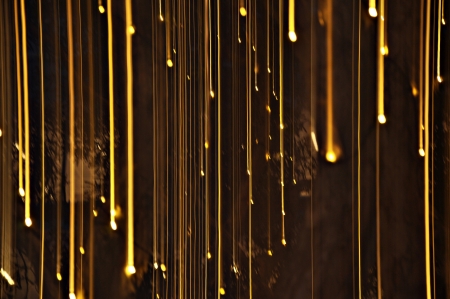 Yellow light at night - abstract backgroundの写真素材