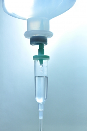Saline solution from the bottle (Infusion)の写真素材
