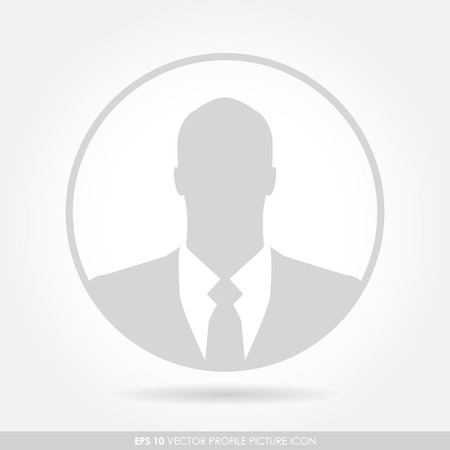 Businessman icon in circle - light versionの写真素材