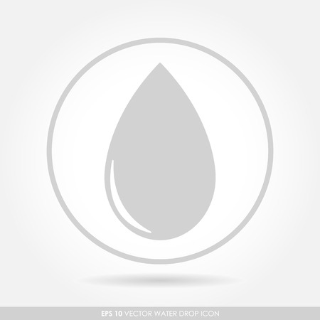 Drop icon in circle - light version - can be used as blood, oil & lubricantの写真素材