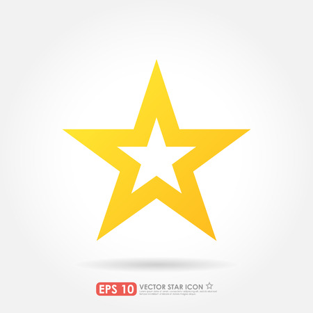 Yellow star icon as favorite signの写真素材