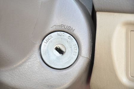 Keyhole for starting the carの写真素材