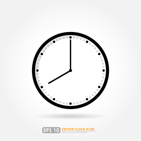 Clock icon on white backgroundのイラスト素材