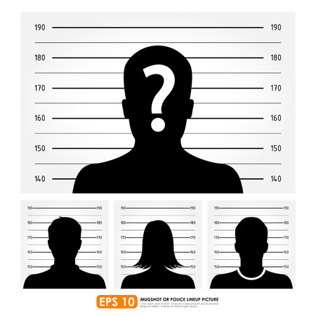 Police lineup or mugshot setのイラスト素材