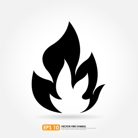 Flame or fire iconのイラスト素材