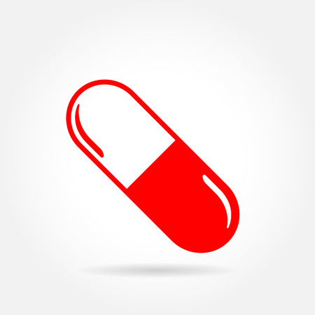 Capsule pill medicine - vector iconのイラスト素材