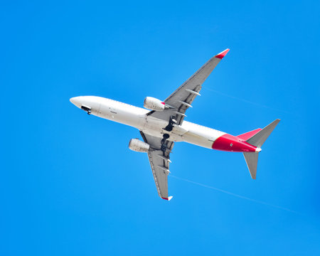 Airplane in the skyの写真素材