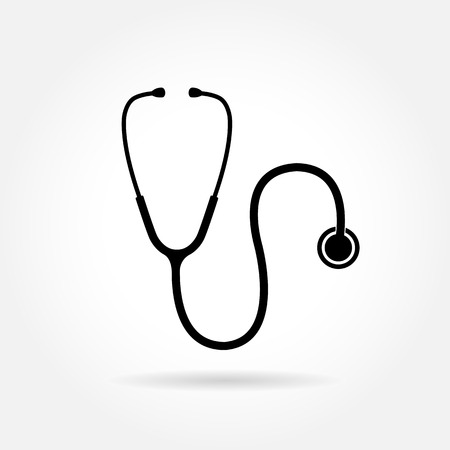 Stethoscope or steth - medical vector iconのイラスト素材