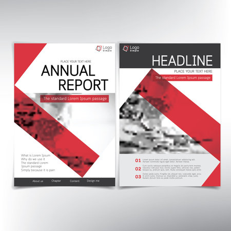 Modern business  cover page, vector template - can be used for annual report, flyer, brochure, leaflet and moreのイラスト素材