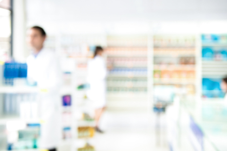 Blur pharmacy (chemist or cosmetic shop) for backgroundの写真素材