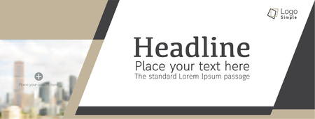 Vector web banner template, business theme, with space for pictureのイラスト素材