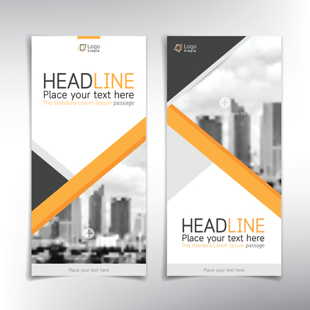 Vertical banner vector template, can be used for brochure, flyer, roll up ads and moreのイラスト素材