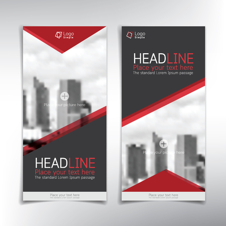 Vertical banner vector template, can be used for brochure, flyer, roll up ads and moreのイラスト素材