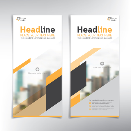 Vertical banner vector template, can be used for brochure, flyer, roll up ads and moreのイラスト素材