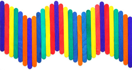 Colorful wood ice-cream stickの写真素材