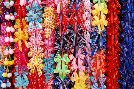 hair clip and bowの写真素材