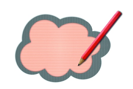 pencil on chat   idea, talk iconsの写真素材