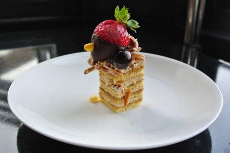 Cake with strawberries