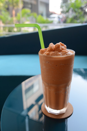 Milk tea smoothieの写真素材