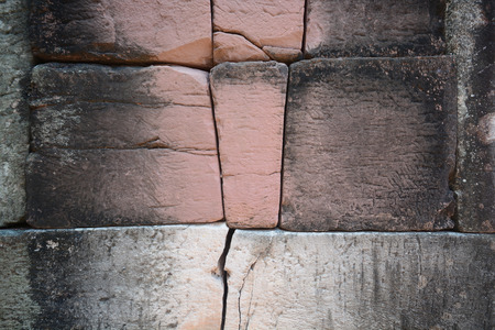 Rustic Old Brick Wall Textureの写真素材