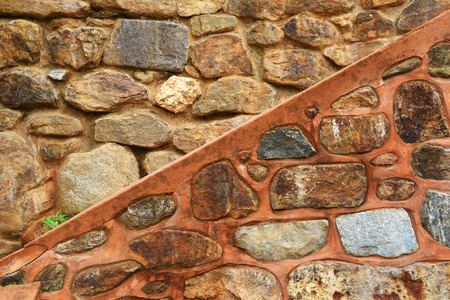 Stone wall texture backgroundの写真素材