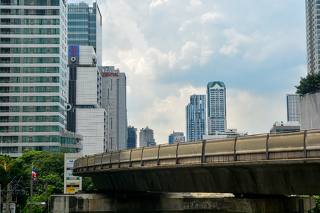 BANGKOK, THAILAND, October 25, 2018 - Sathorn business centers in Bangkokのeditorial素材