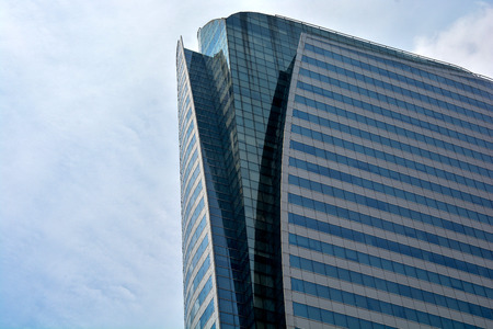 Bangkok's business landmark cityscape with blue sky, Corporate building in Bangkok city.のeditorial素材